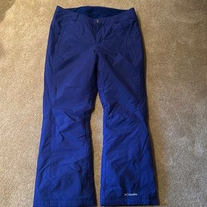 Women’s Columbia insulated ski pants blueish purple color.Size XL